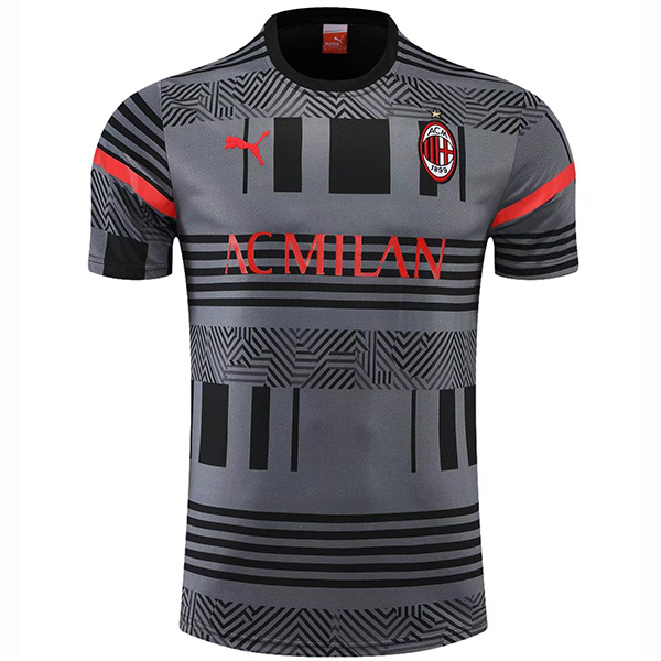 AC Milan maglia da calcio da allenamento pre-partita maglia da calcio nera da uomo abbigliamento sportivo 2022-2023